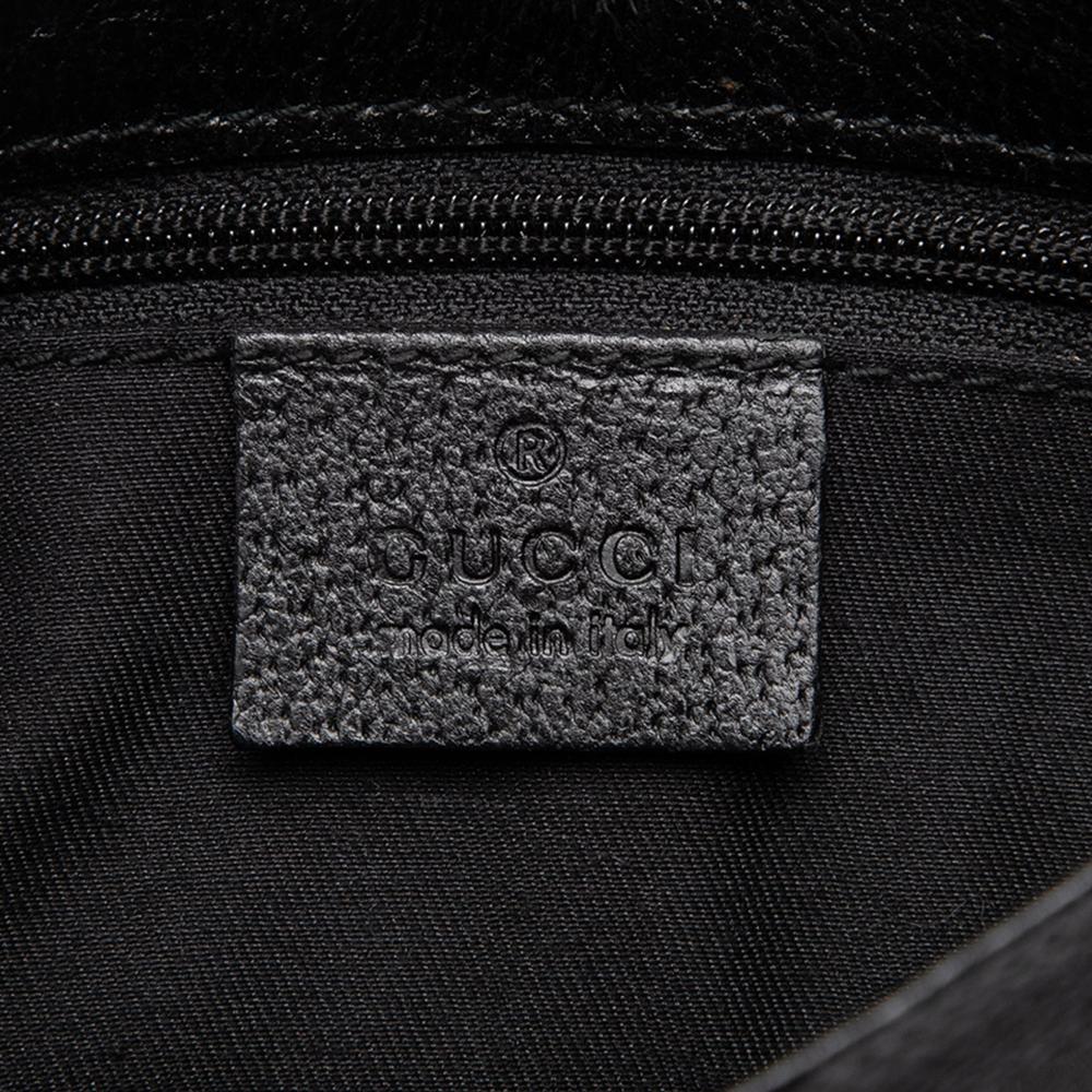Gucci B Gucci Black Canvas Fabric GG Belt Bag Italy