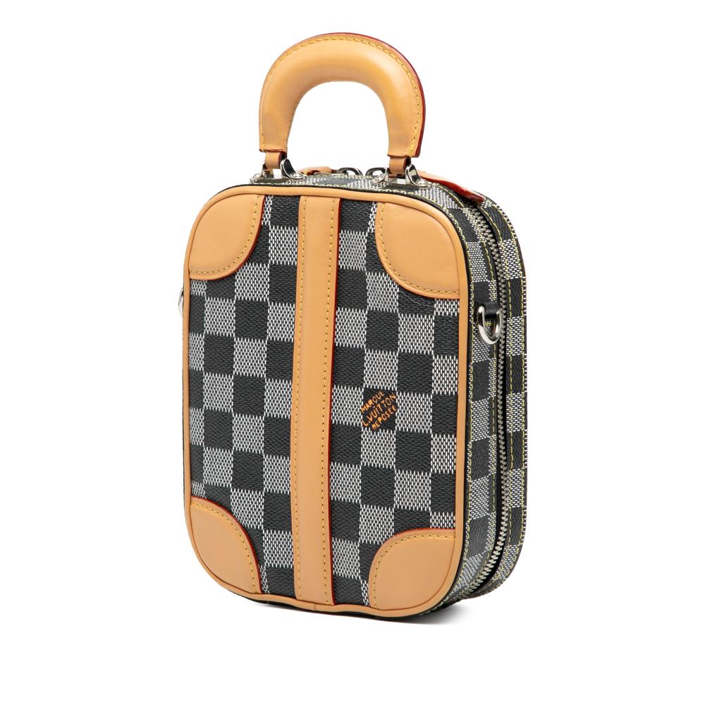 Louis Vuitton B Louis Vuitton Gray Damier Canvas Fabric Damier Colors Valisette Verticale France