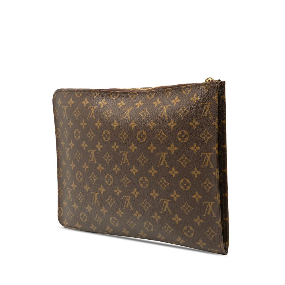 Louis Vuitton B Louis Vuitton Brown Monogram Canvas Fabric Monogram Poche Documents Portfolio France