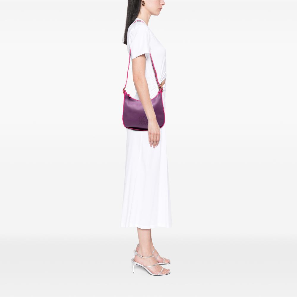 Loewe B LOEWE Purple with Pink Calf Leather Anagram Sofia Crossbody Spain