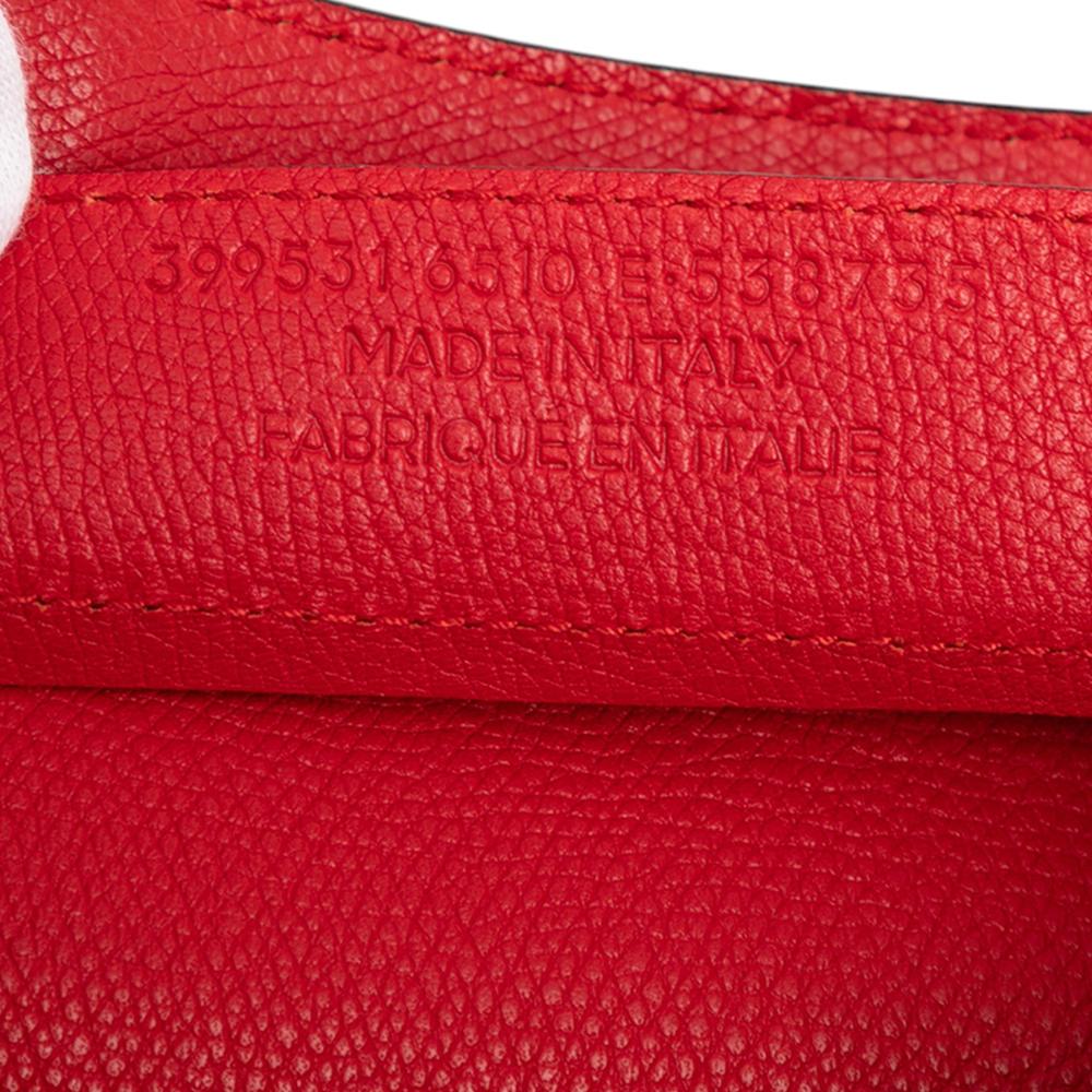 Balenciaga B Balenciaga Red Calf Leather Grained skin Papier A6 Zip Around Tote Italy