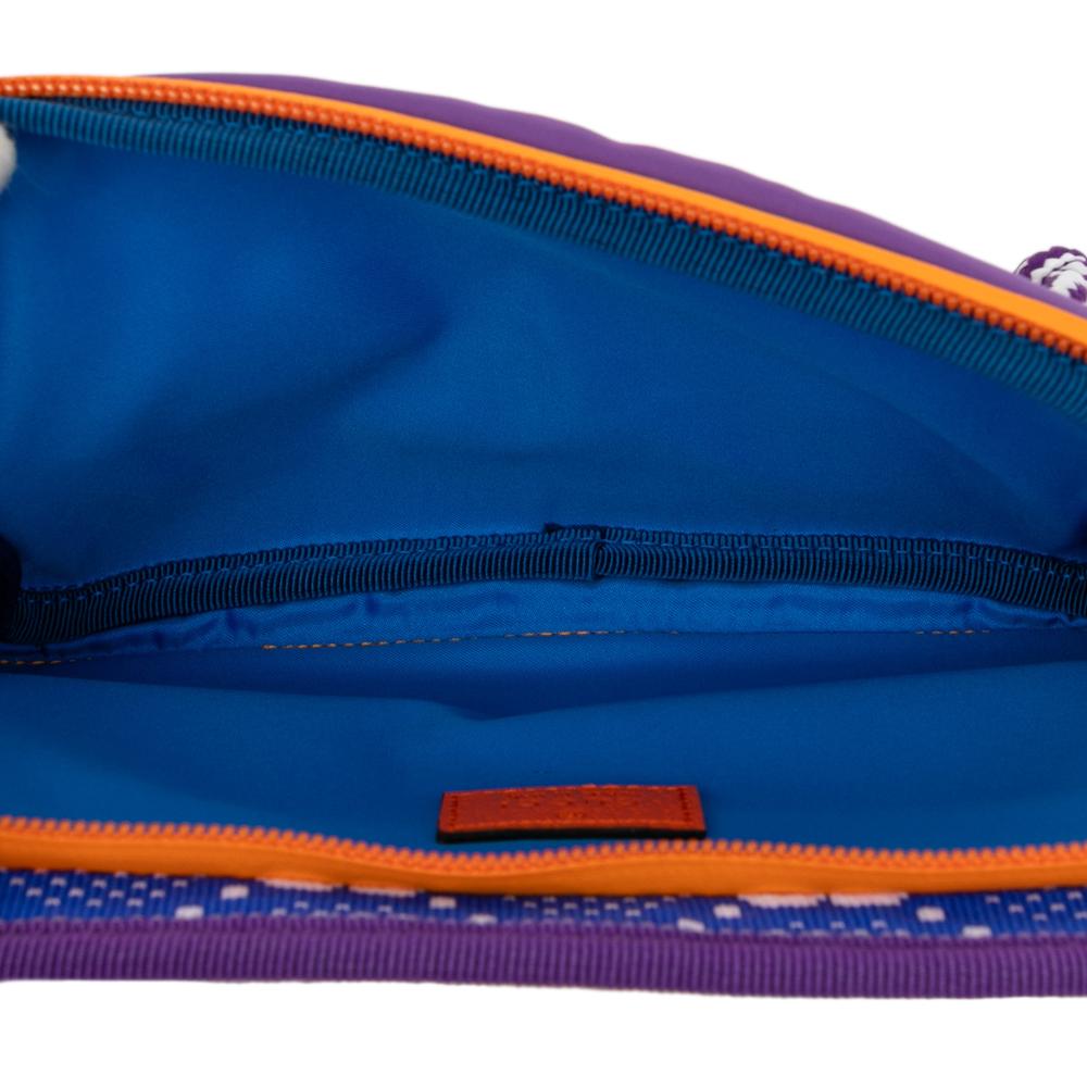 Gucci AB Gucci Blue Nylon Fabric GG and Rubber Belt Bag Italy