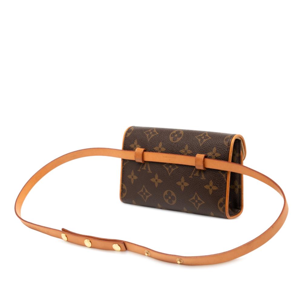 Louis Vuitton B Louis Vuitton Brown Monogram Canvas Fabric Monogram Pochette Florentine France