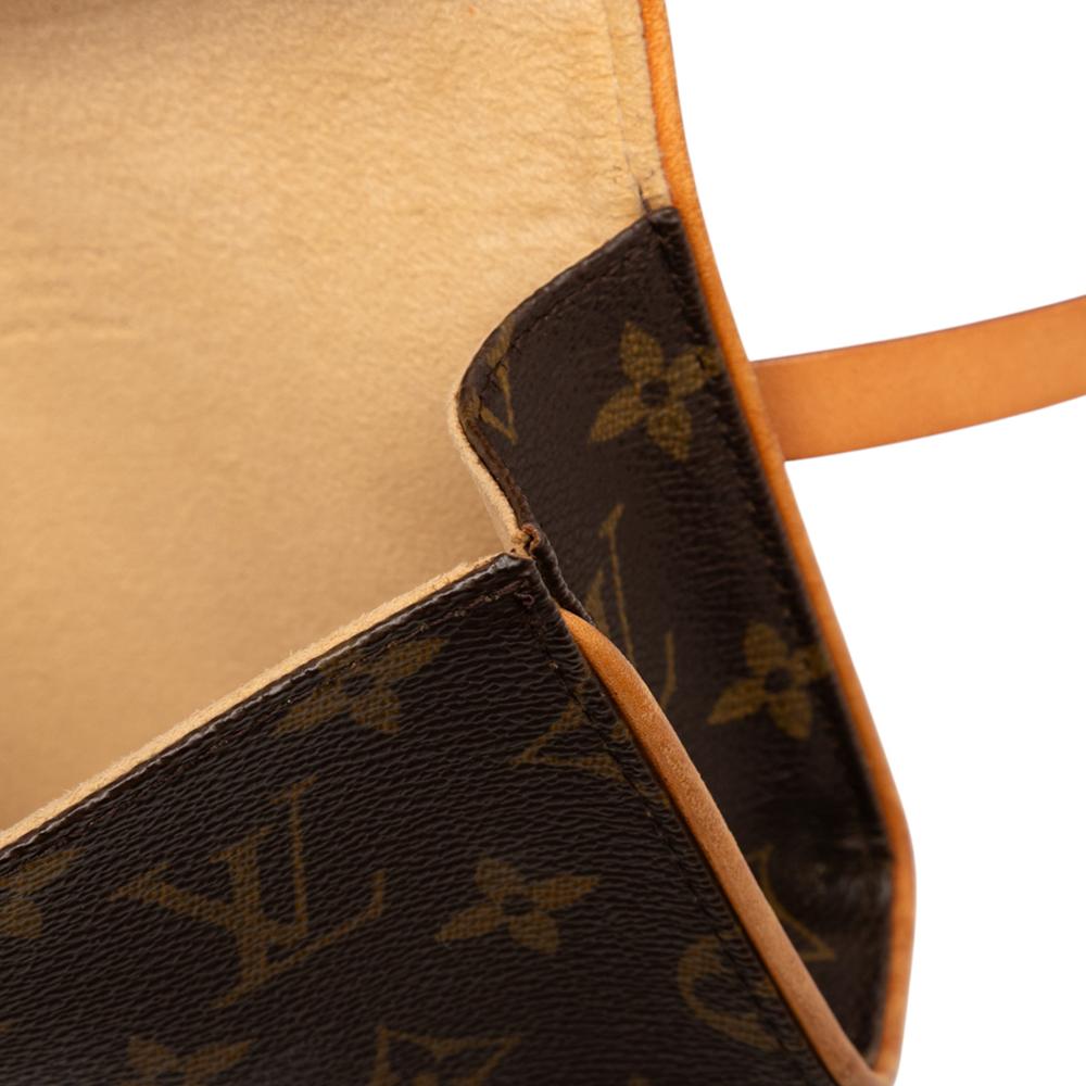 Louis Vuitton B Louis Vuitton Brown Monogram Canvas Fabric Monogram Pochette Florentine France