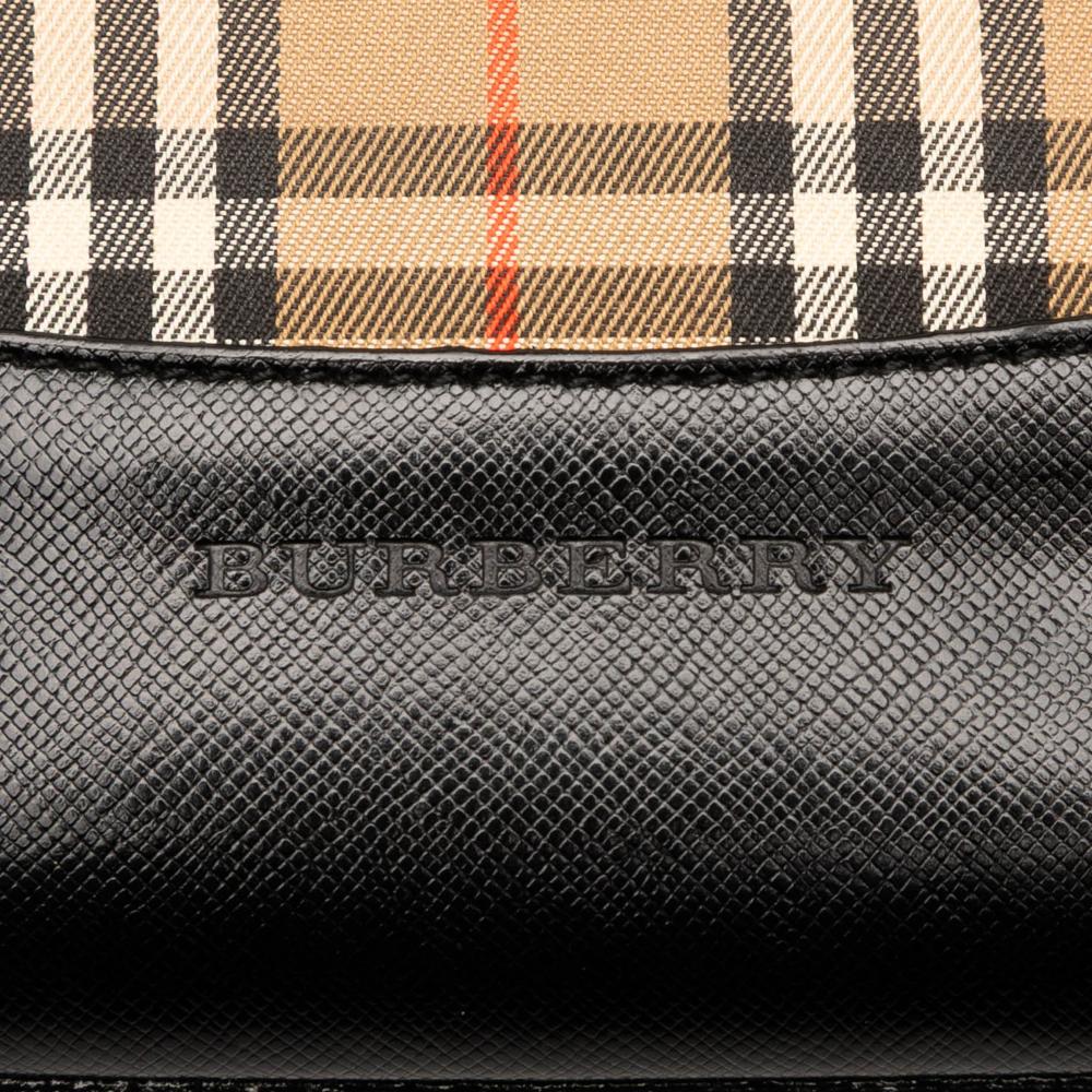Burberry B Burberry Brown Beige Canvas Fabric Haymarket Check Tote United Kingdom