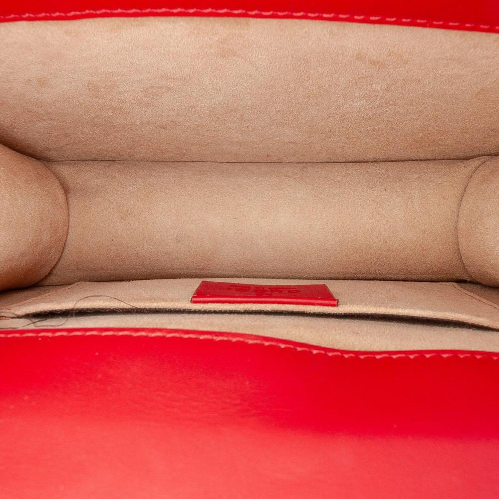 Gucci B Gucci Red Calf Leather Mini skin Sylvie Satchel Italy