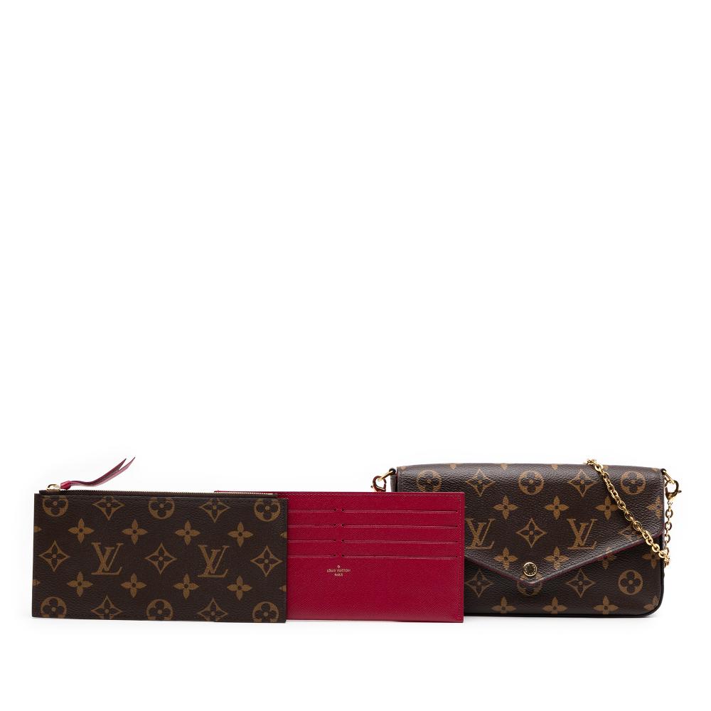 Louis Vuitton B Louis Vuitton Brown Monogram Canvas Fabric Monogram Pochette Felicie France