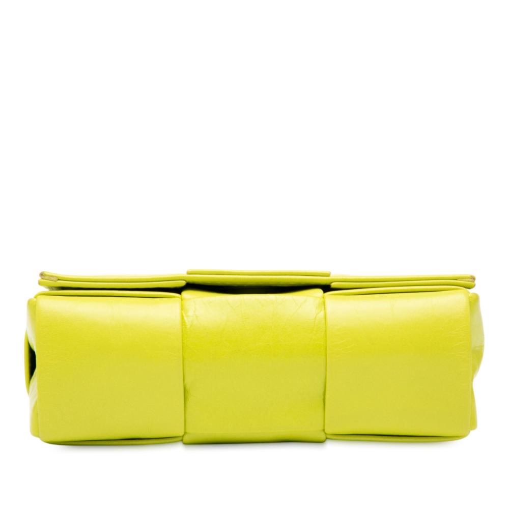 Bottega Veneta Yellow Extra Mini Nappa Maxi Intrecciato Cassette Crossbody Italy
