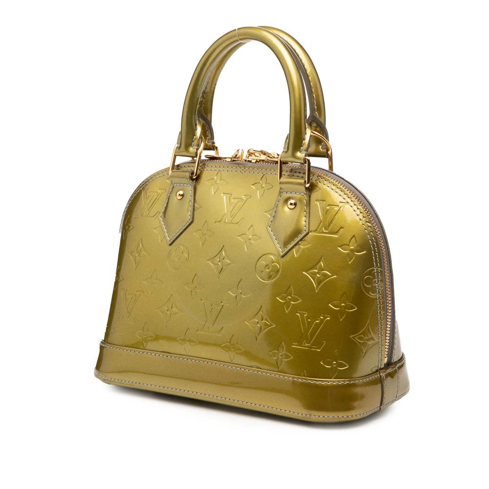 Louis Vuitton AB Louis Vuitton Green Olive Green Vernis Leather Leather Monogram Vernis Alma BB France