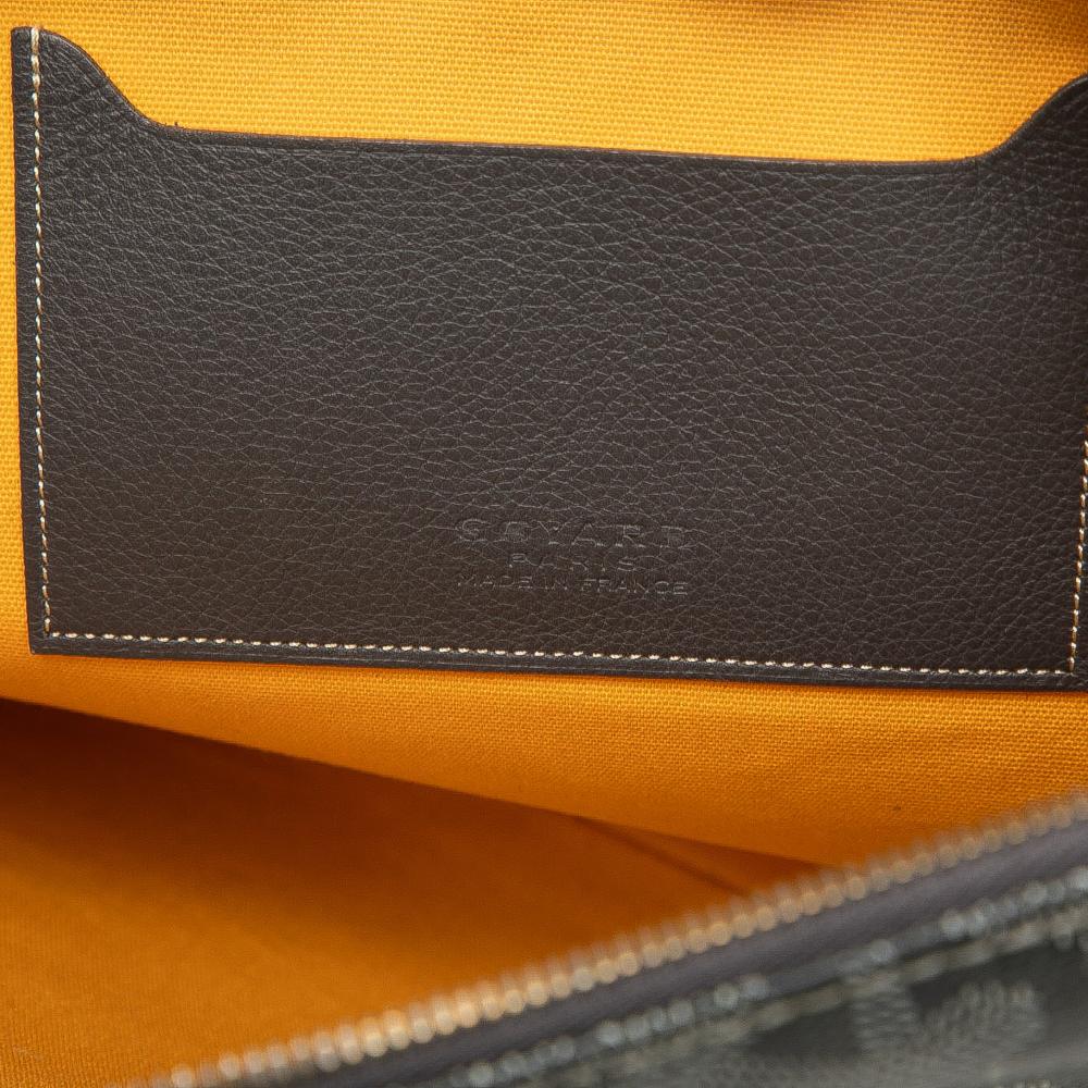 Goyard B Goyard Gray Coated Canvas Fabric Goyardine Senat MM France