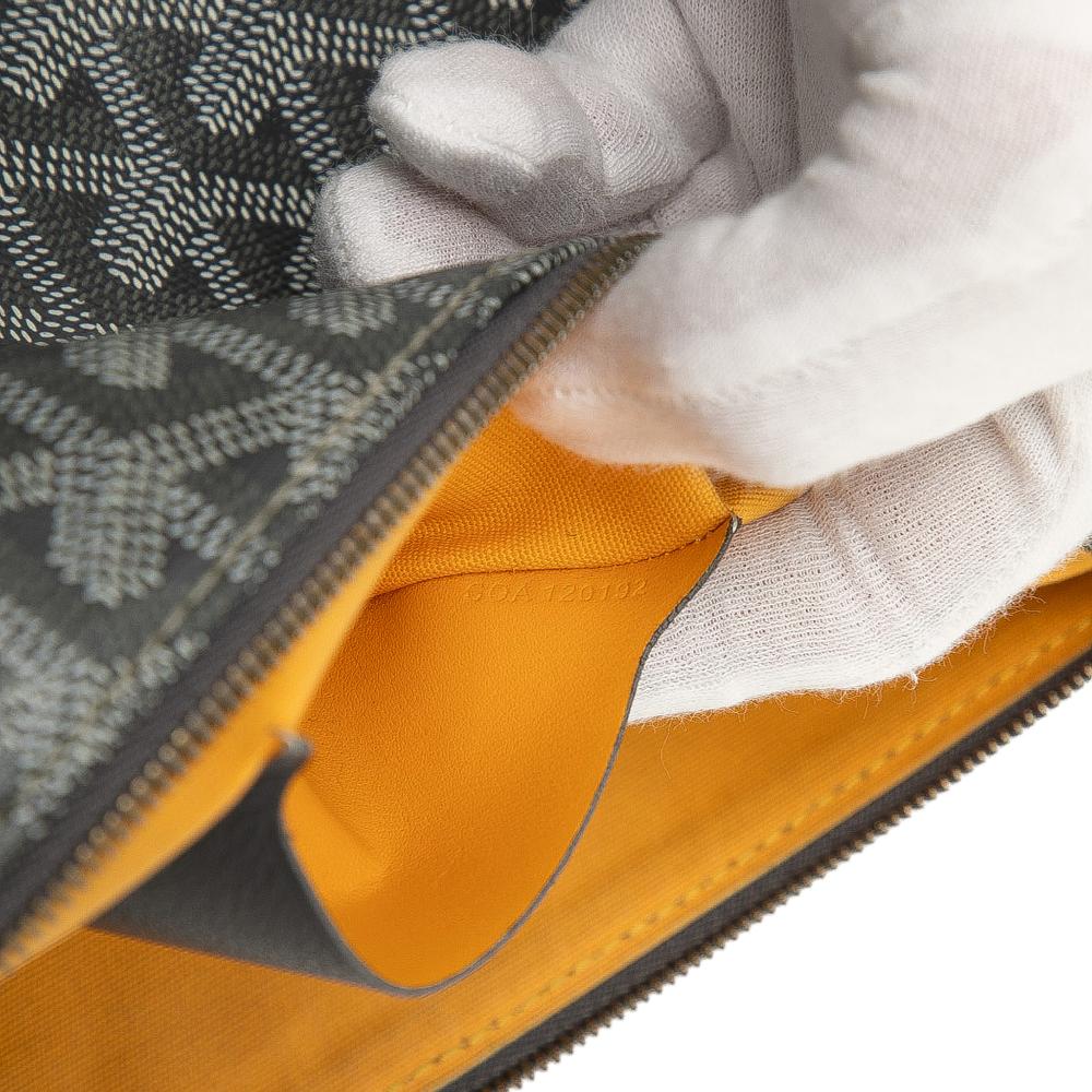 Goyard B Goyard Gray Coated Canvas Fabric Goyardine Senat MM France