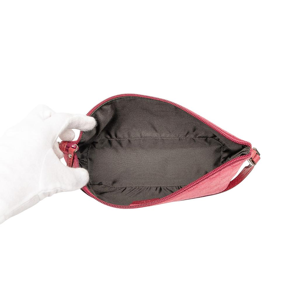 Gucci B Gucci Red Canvas Fabric GG Boat Italy