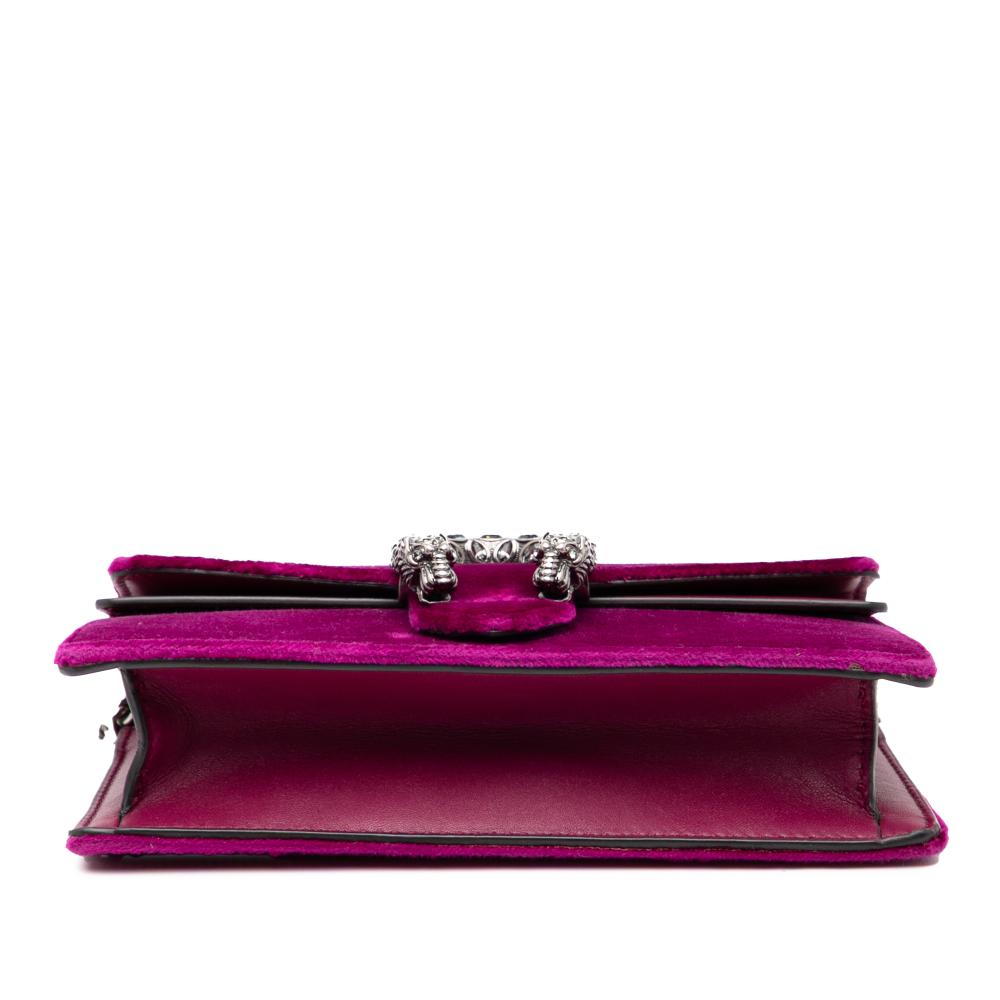 Gucci B Gucci Purple Magenta Velvet Fabric Mini Dionysus Crossbody Italy