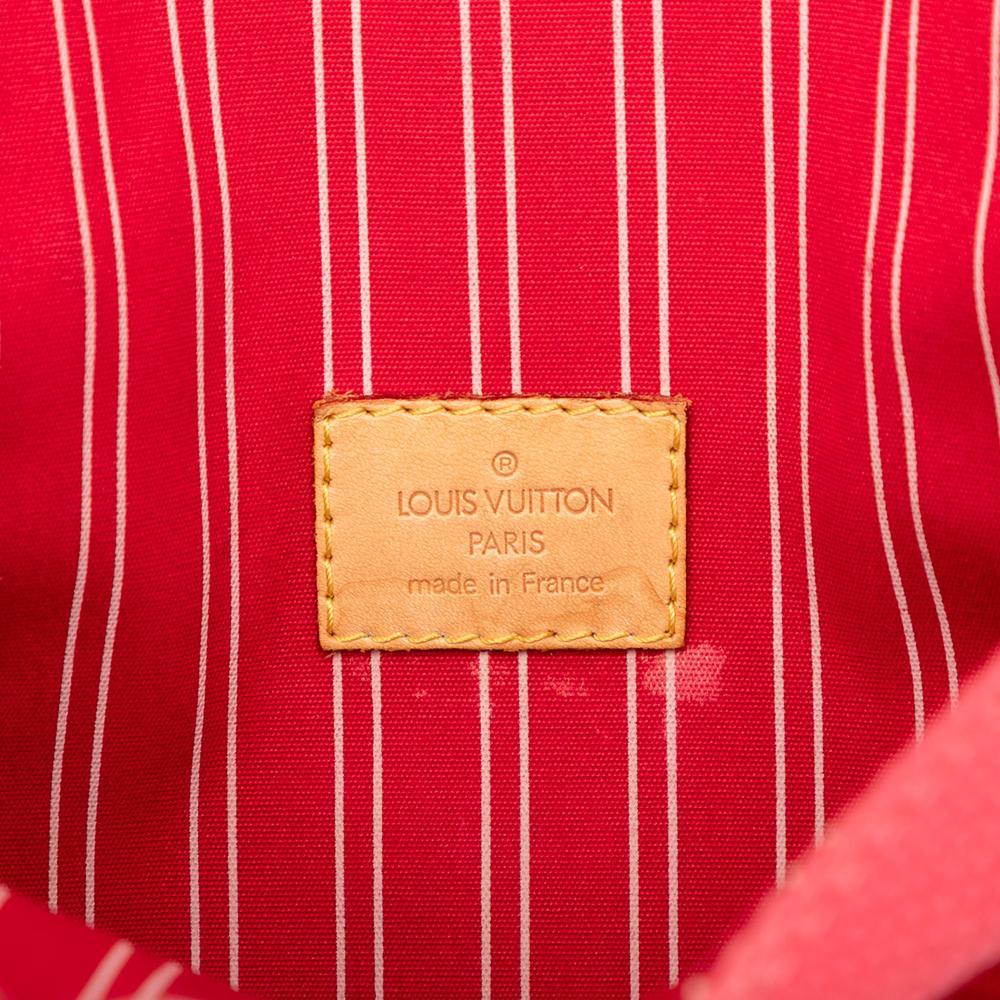 Louis Vuitton B Louis Vuitton Pink with Red Canvas Fabric Antigua Besace PM Shoulder Bag France