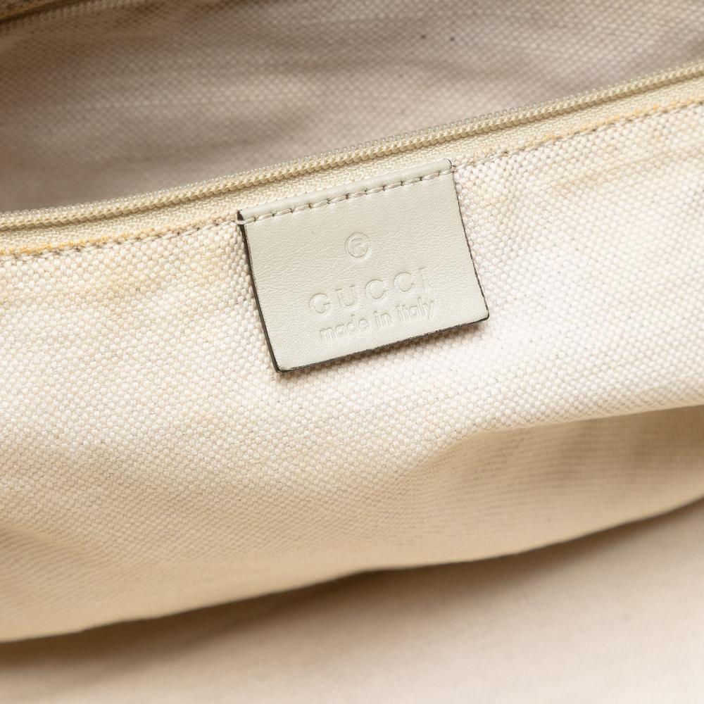 Gucci B Gucci Brown Beige Calf Leather Guccissima Sukey Satchel Italy