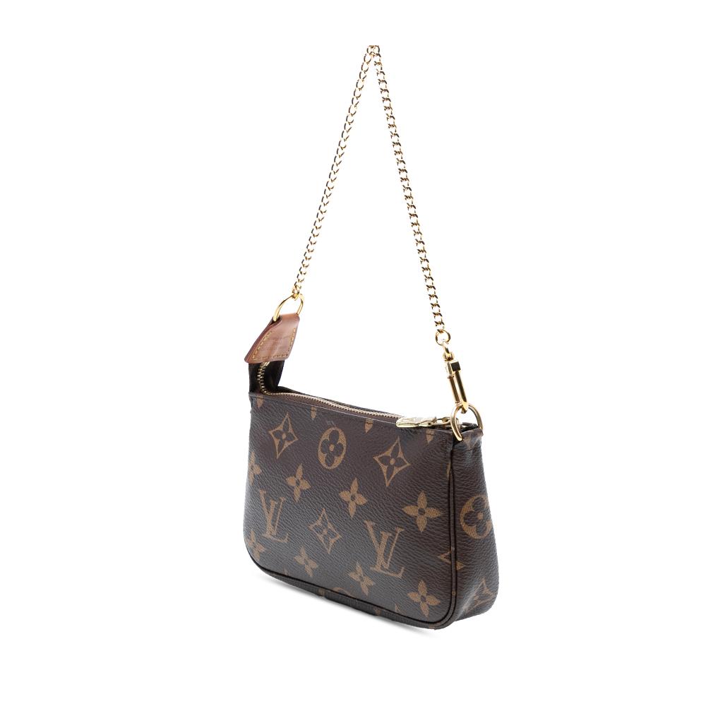 Louis Vuitton AB Louis Vuitton Brown Monogram Canvas Fabric Monogram Mini Pochette Accessoires France