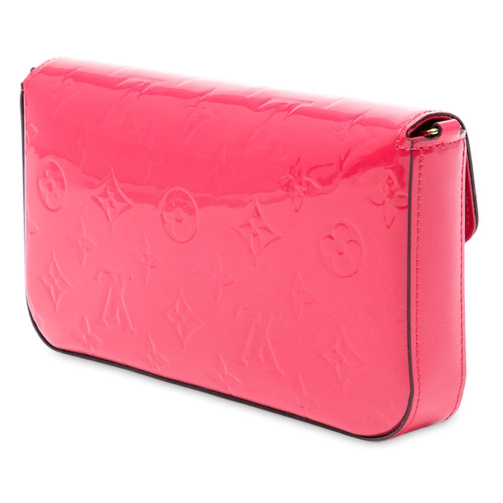 Louis Vuitton AB Louis Vuitton Pink Hot Pink Vernis Leather Leather Monogram Vernis Pochette Felicie France