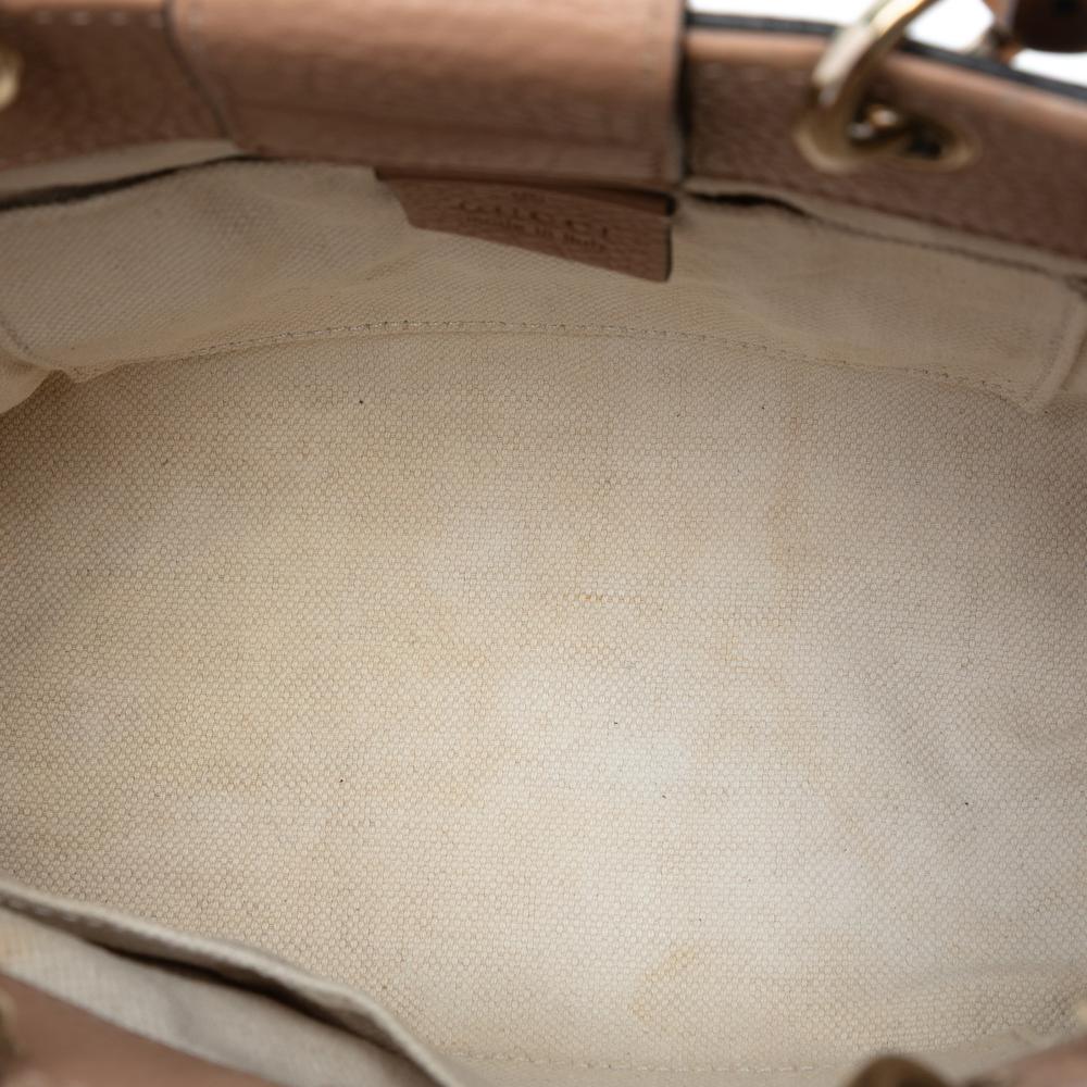 Gucci B Gucci Pink Calf Leather Mini skin Bamboo Shopper Satchel Italy