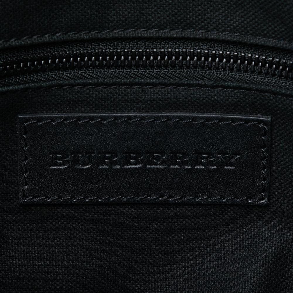 Burberry B Burberry Brown Beige Coated Canvas Fabric Haymarket Check Vertical Tote Italy