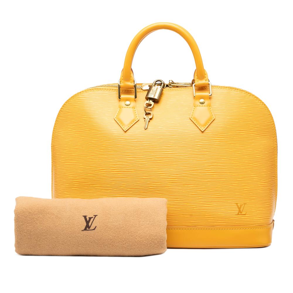 Louis Vuitton AB Louis Vuitton Yellow Epi Leather Leather Epi Alma PM France