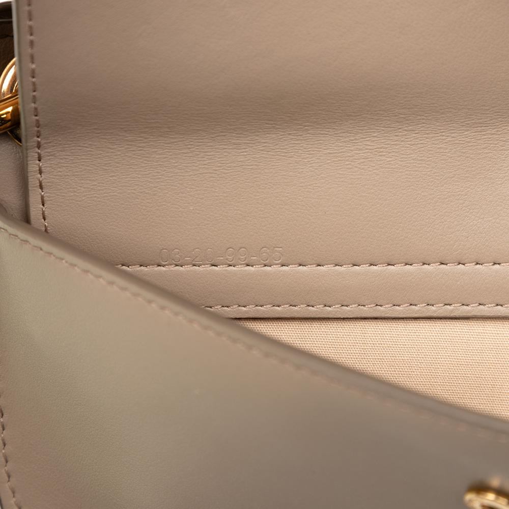 Chloé AB Chloé Brown Taupe Calf Leather Mini Tess Chain Crossbody Spain