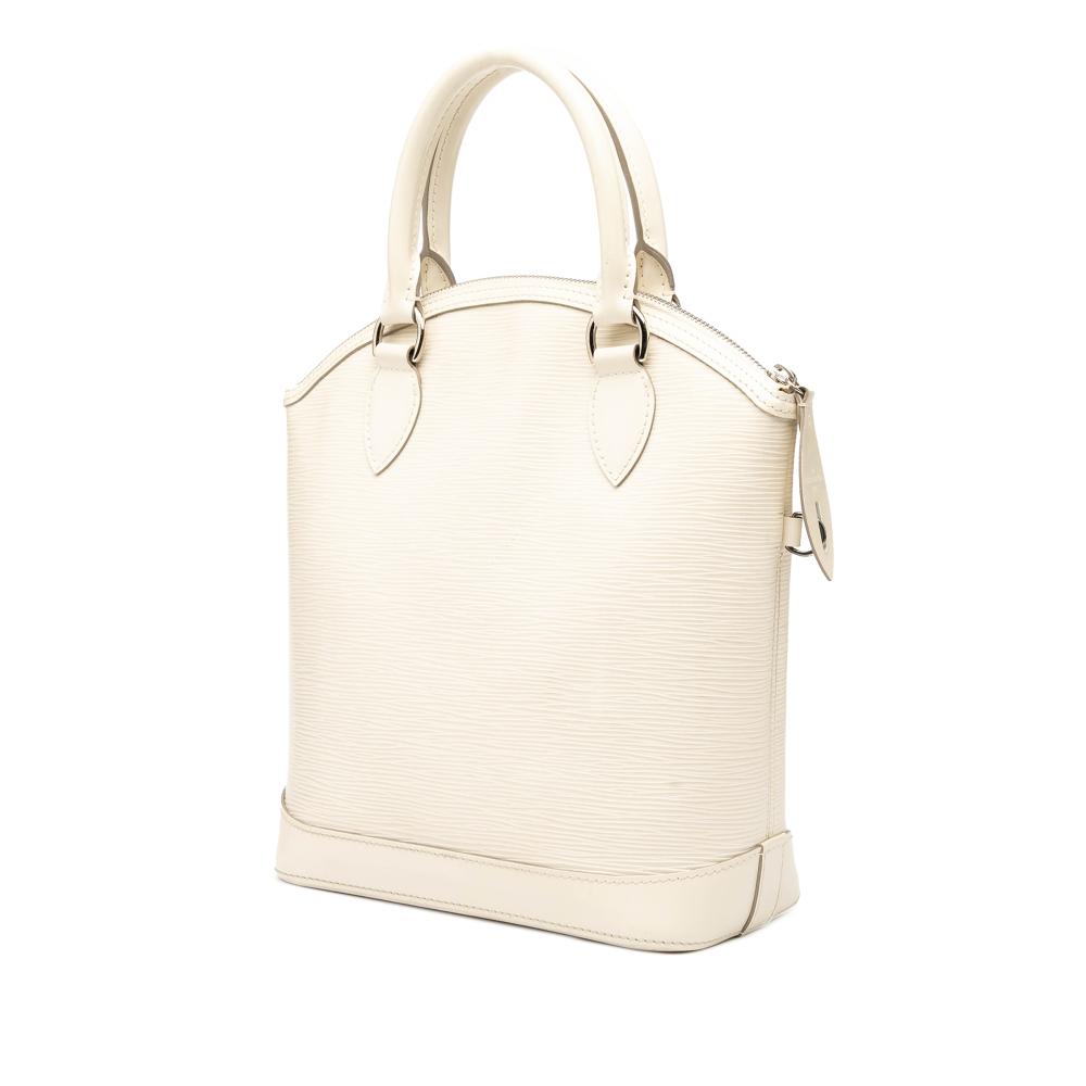 Louis Vuitton B Louis Vuitton White Epi Leather Leather Epi Lockit Vertical France