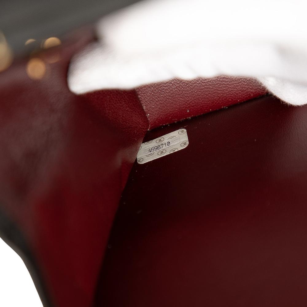 Chanel B Chanel Black Lambskin Leather Leather Medium CC Quilted Lambskin Single Flap France