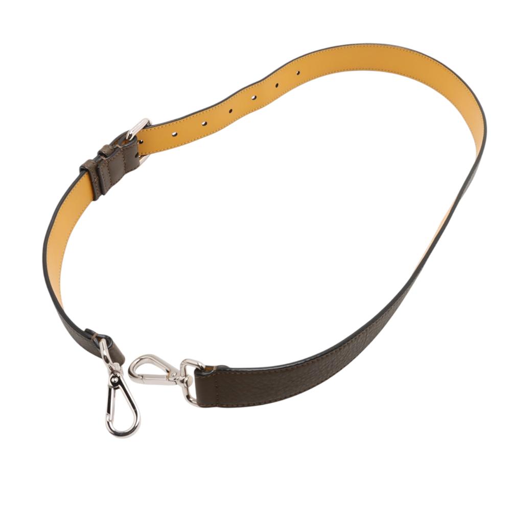 Fendi AB Fendi Brown Dark Brown with Yellow Calf Leather Small Bicolor Peekaboo ISeeU Satchel Italy