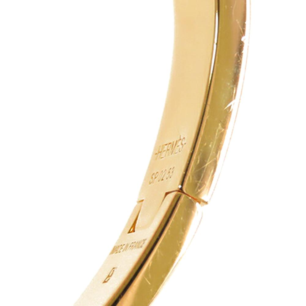 Hermès AB Hermès Blue with Gold Enamel Other Narrow Sous le Charm d Orphee Clic H Bracelet PM France