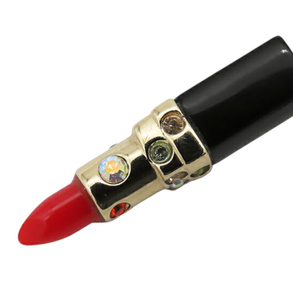 Chanel B Chanel Gold Gold Plated Metal CC Lipstick Pendant Necklace Italy