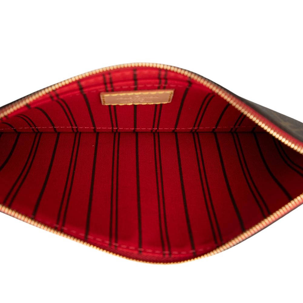 Louis Vuitton AB Louis Vuitton Brown Monogram Canvas Fabric Monogram Neverfull Pouch Spain