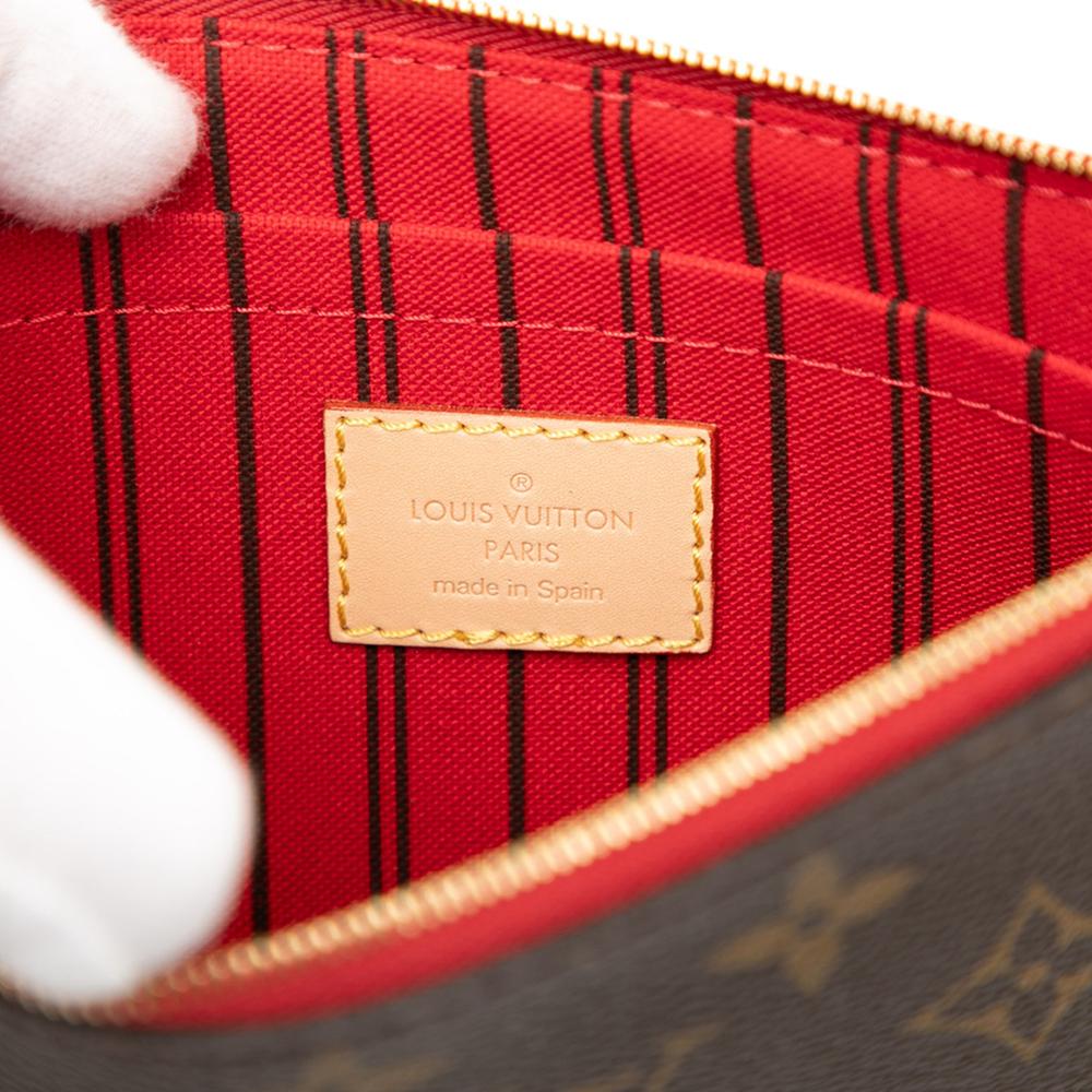 Louis Vuitton AB Louis Vuitton Brown Monogram Canvas Fabric Monogram Neverfull Pouch Spain