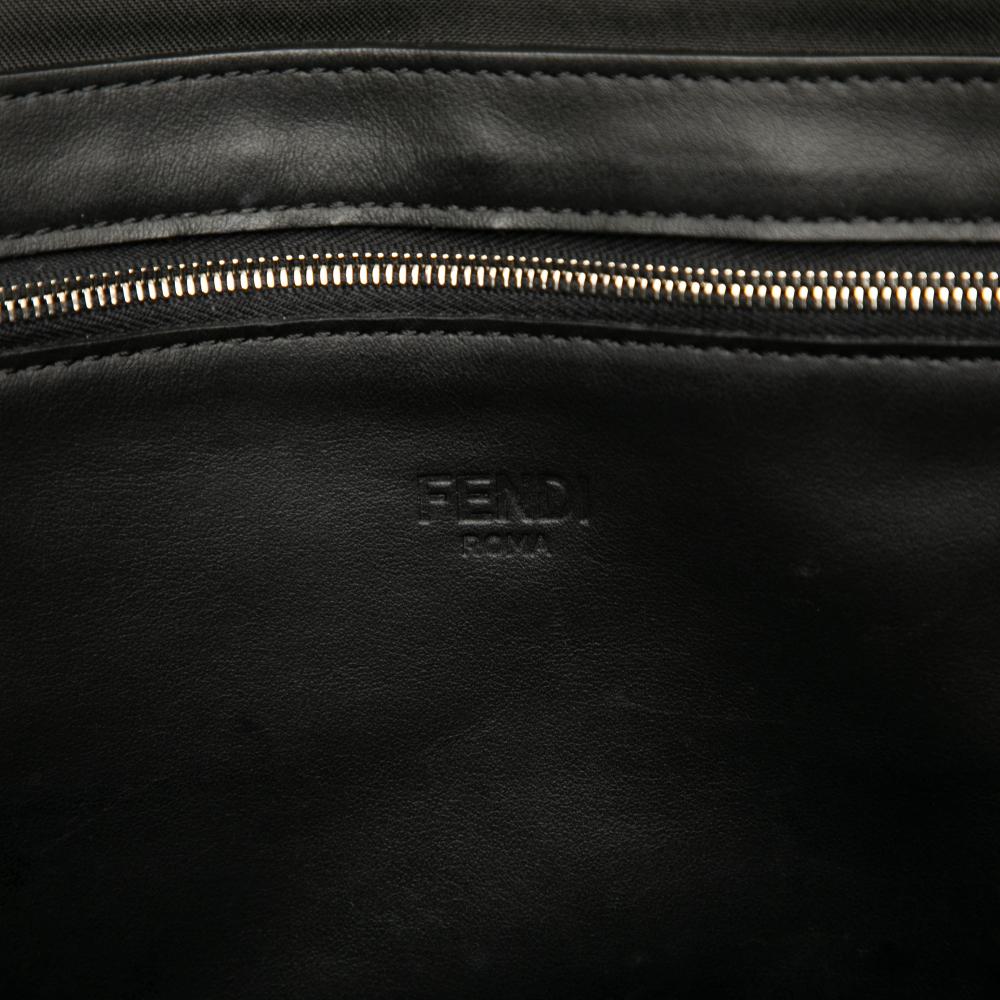 Fendi B Fendi Black Nylon Fabric Large Think Fendi Yes Shopper Tote Italy