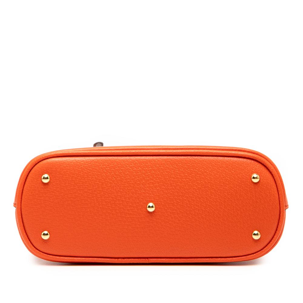 Gucci AB Gucci Orange Calf Leather Mini Dollar skin Bamboo Diana Dome Satchel Italy