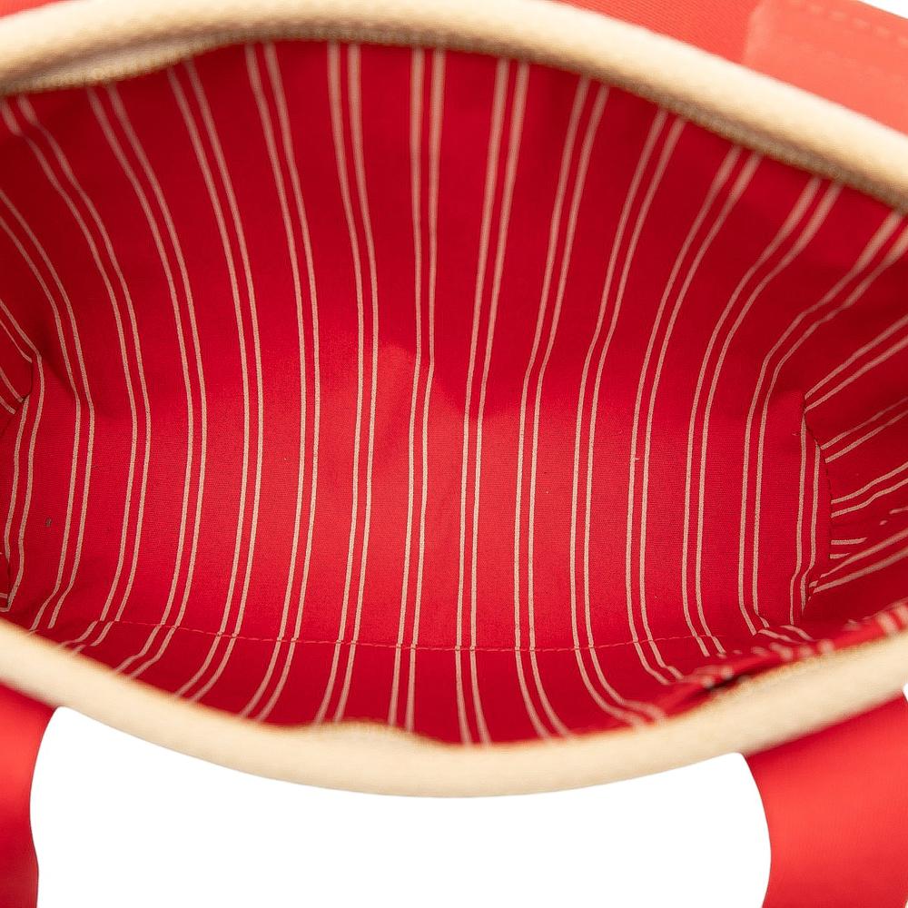 Louis Vuitton B Louis Vuitton Brown Beige with Red Canvas Fabric Antigua Cabas PM France