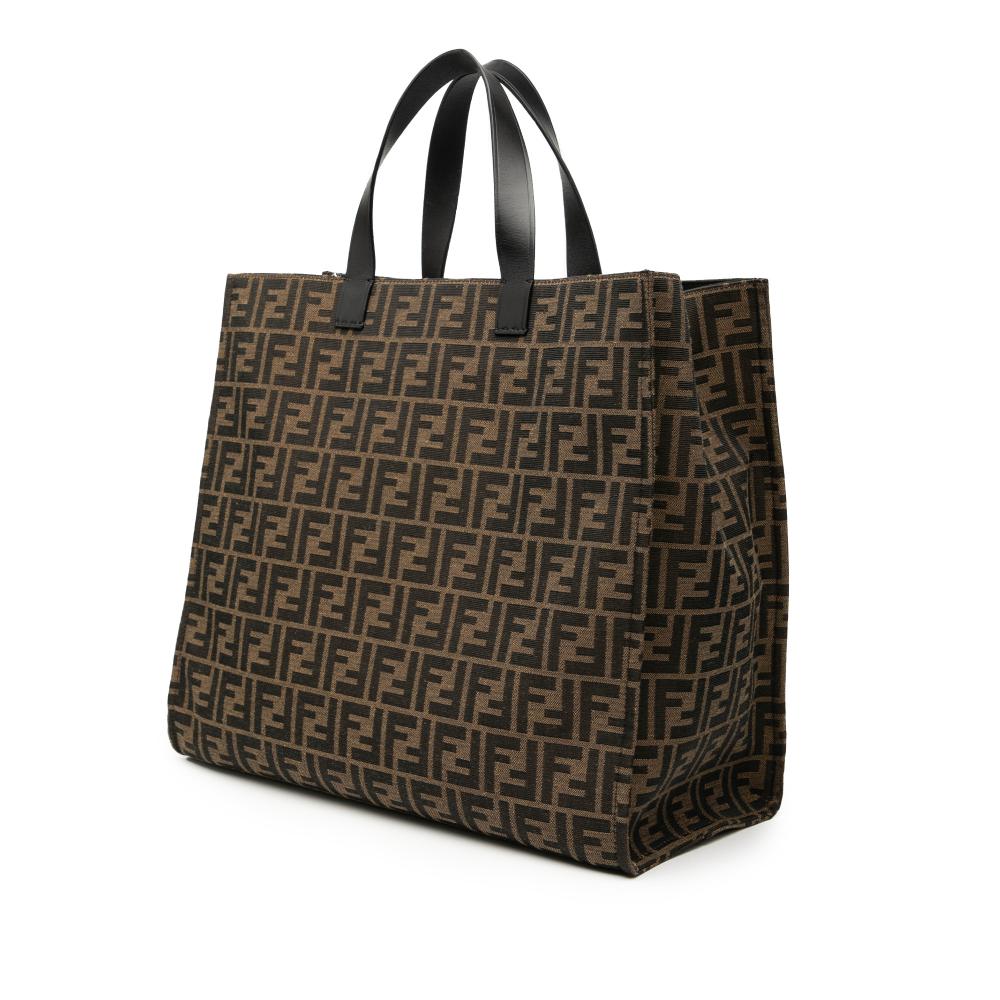 Fendi AB Fendi Brown Canvas Fabric FRGMT Pokemon Zucca Shopper Tote Italy