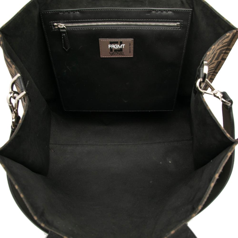 Fendi AB Fendi Brown Canvas Fabric FRGMT Pokemon Zucca Shopper Tote Italy