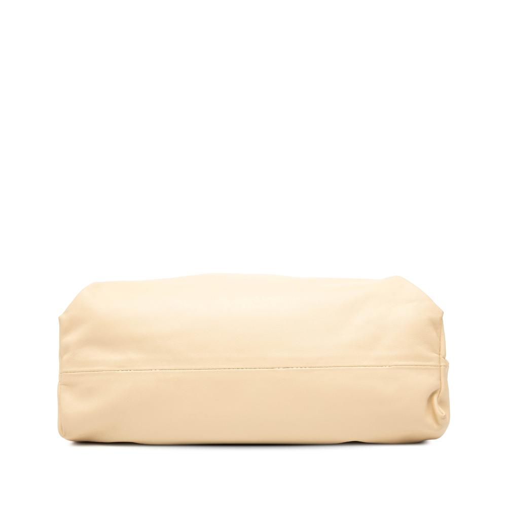 Bottega Veneta AB Bottega Veneta Brown Beige Lambskin Leather Leather Lambskin Chain Pouch Italy