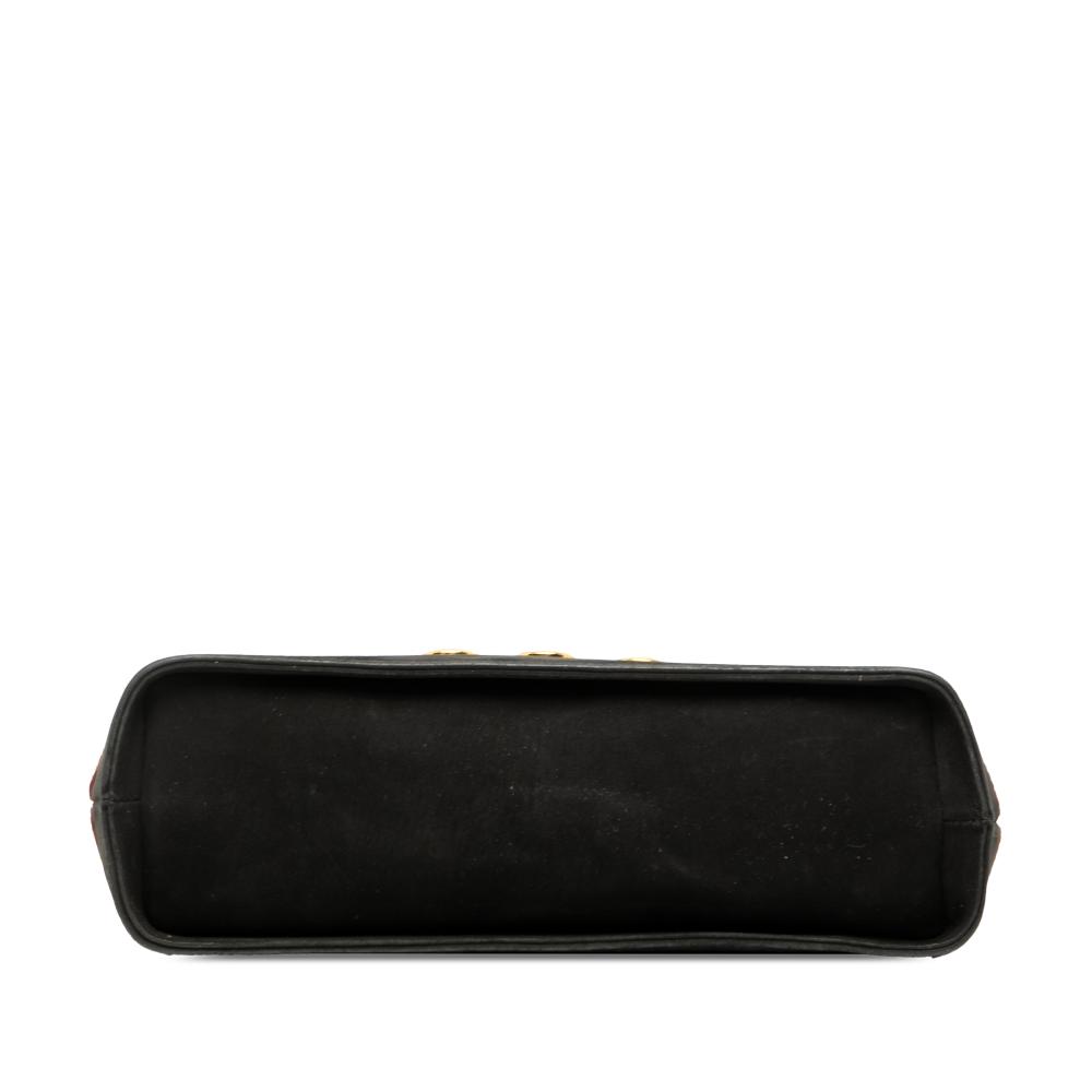 Ferragamo B Ferragamo Black Suede Leather Crossbody Italy