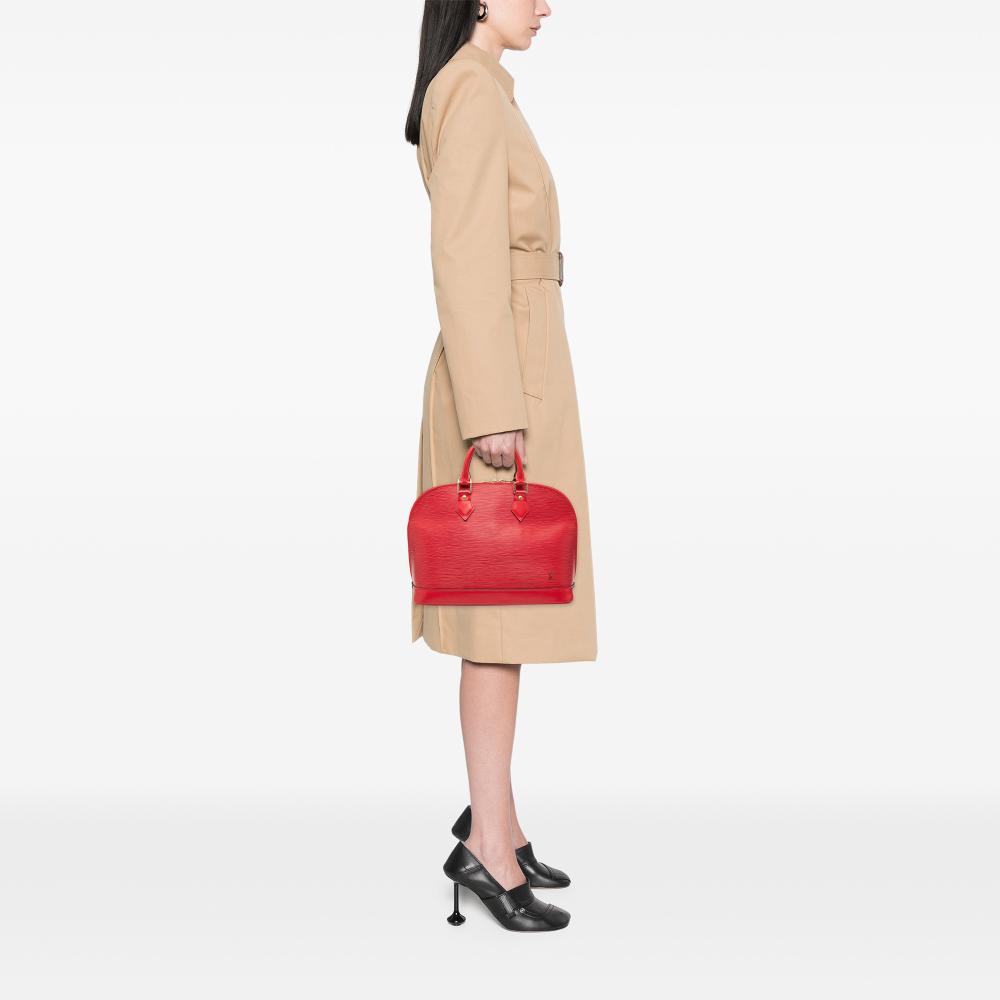 Louis Vuitton AB Louis Vuitton Red Epi Leather Leather Epi Alma PM France