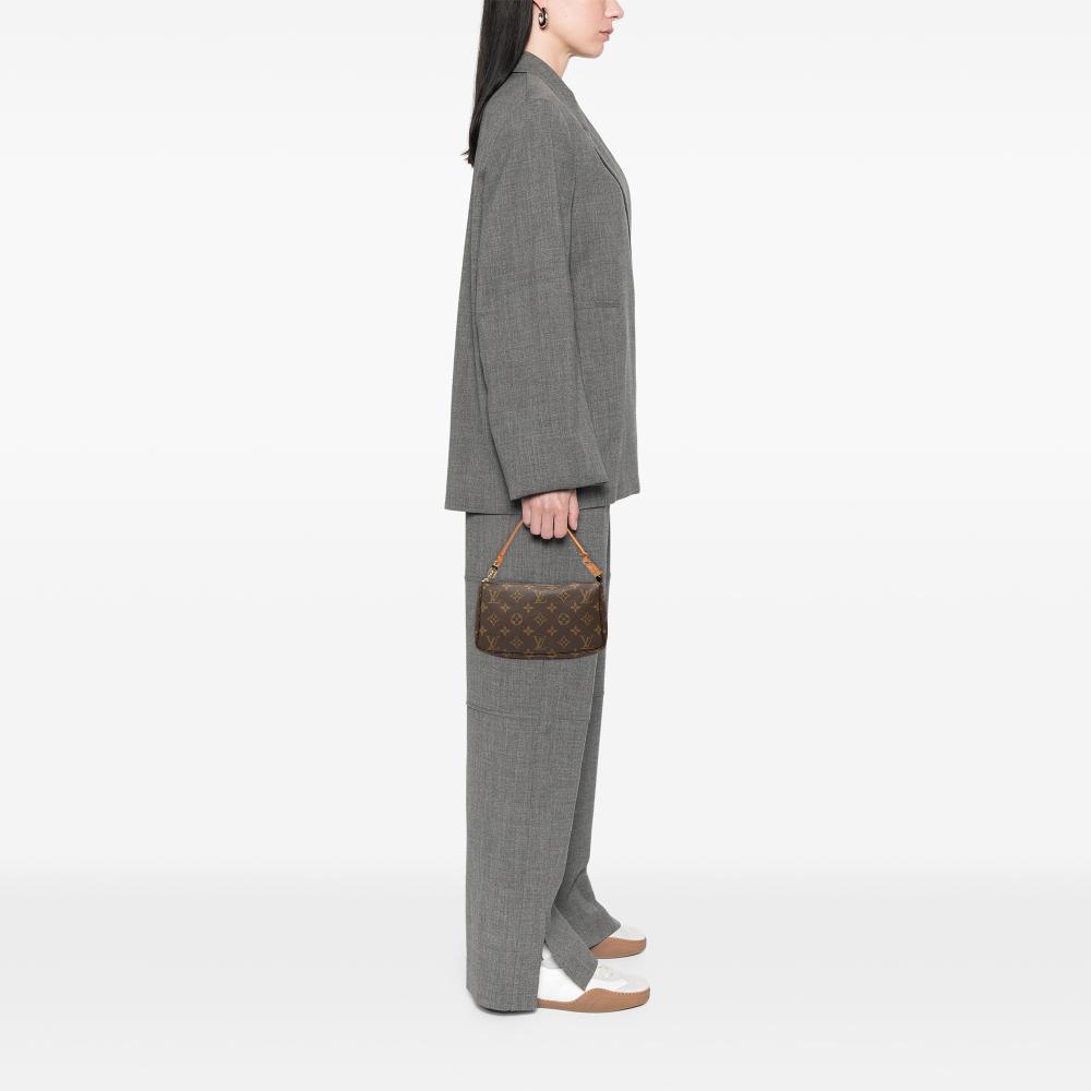 Louis Vuitton B Louis Vuitton Brown Monogram Canvas Fabric Monogram Pochette Accessoires France