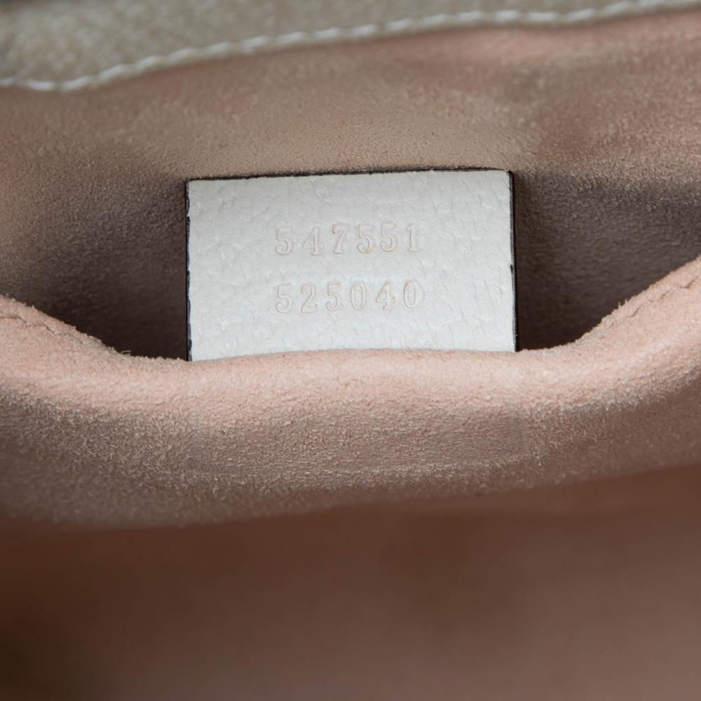 Gucci B Gucci White Calf Leather Small Ophidia Satchel Italy