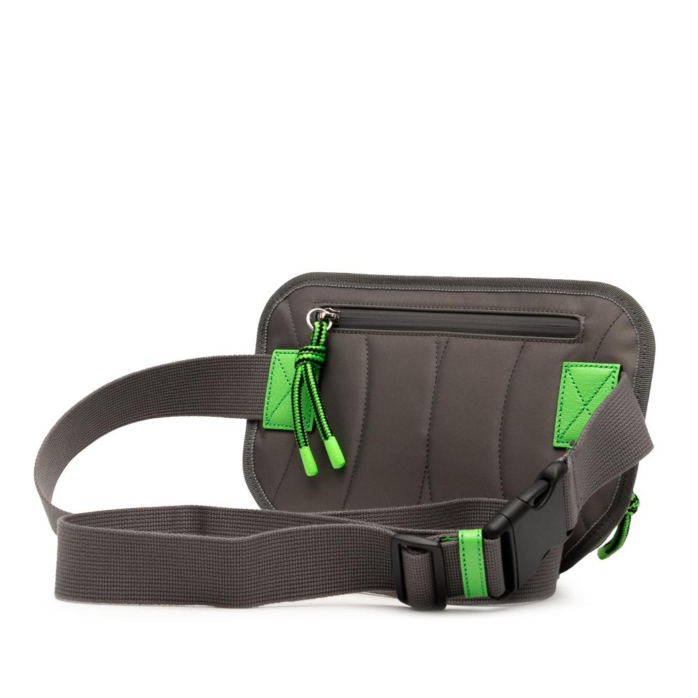 Gucci AB Gucci Red Nylon Fabric GG and Rubber Belt Bag Italy