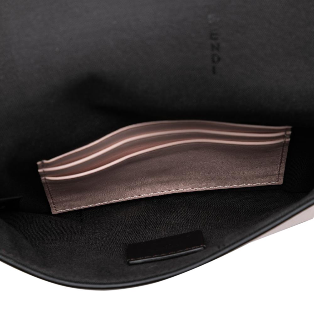 Fendi AB Fendi Pink Light Pink Calf Leather Duo Baguette Crossbody Italy