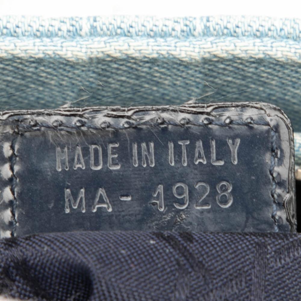 Christian Dior B Dior Blue Denim Denim Fabric Medium Cannage Acrylic Handles Lady Dior Italy
