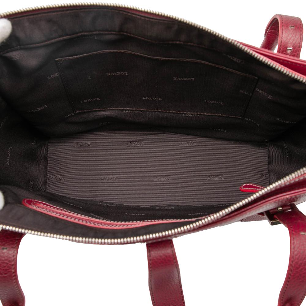 Loewe B LOEWE Red Dark Red Calf Leather Senda Handbag Spain
