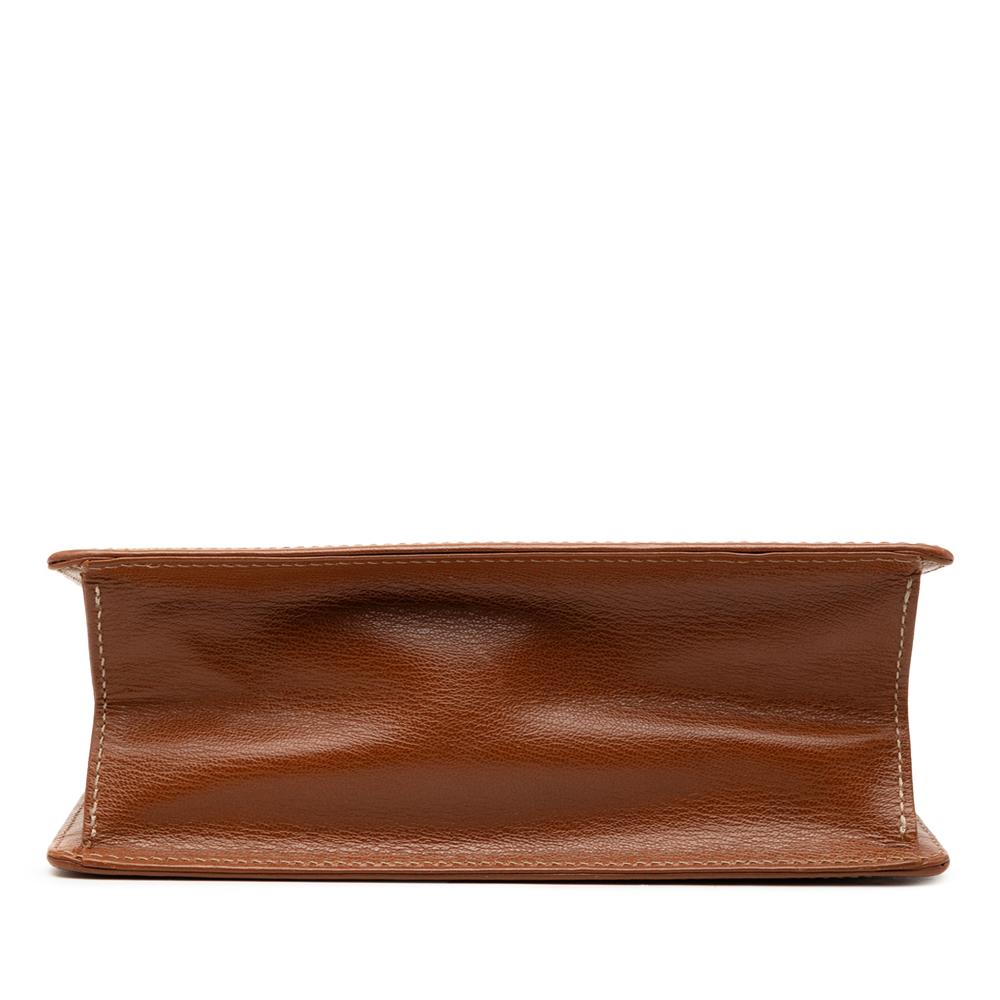 Loewe B LOEWE Brown Calf Leather Velazquez Twist Top Handle Bag Spain