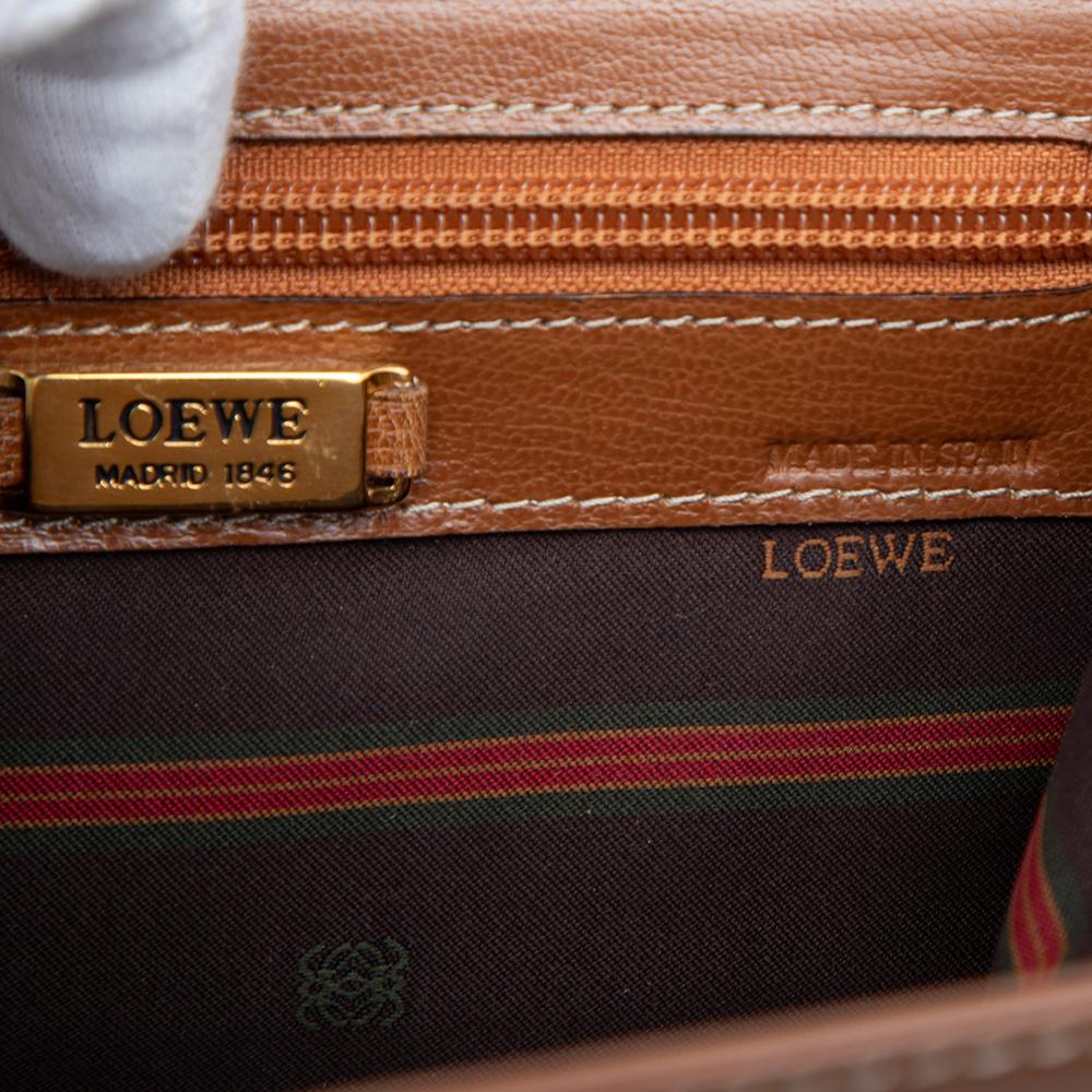 Loewe B LOEWE Brown Calf Leather Velazquez Twist Top Handle Bag Spain