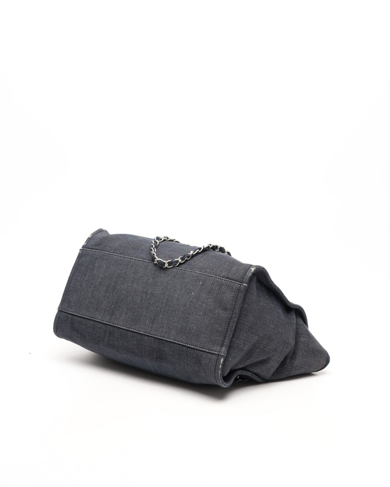 Chanel Denim Deauville MM Tote Bag