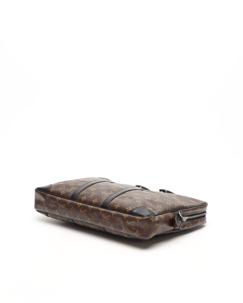 Louis Vuitton Porte Documents Voyage Monogram Macassar Business Bag